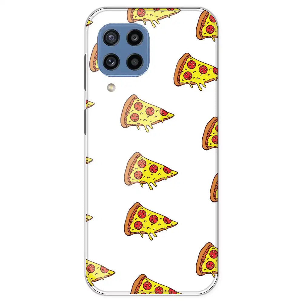 Pizza - Clear Printed Silicone Case For Samsung Galaxy M32