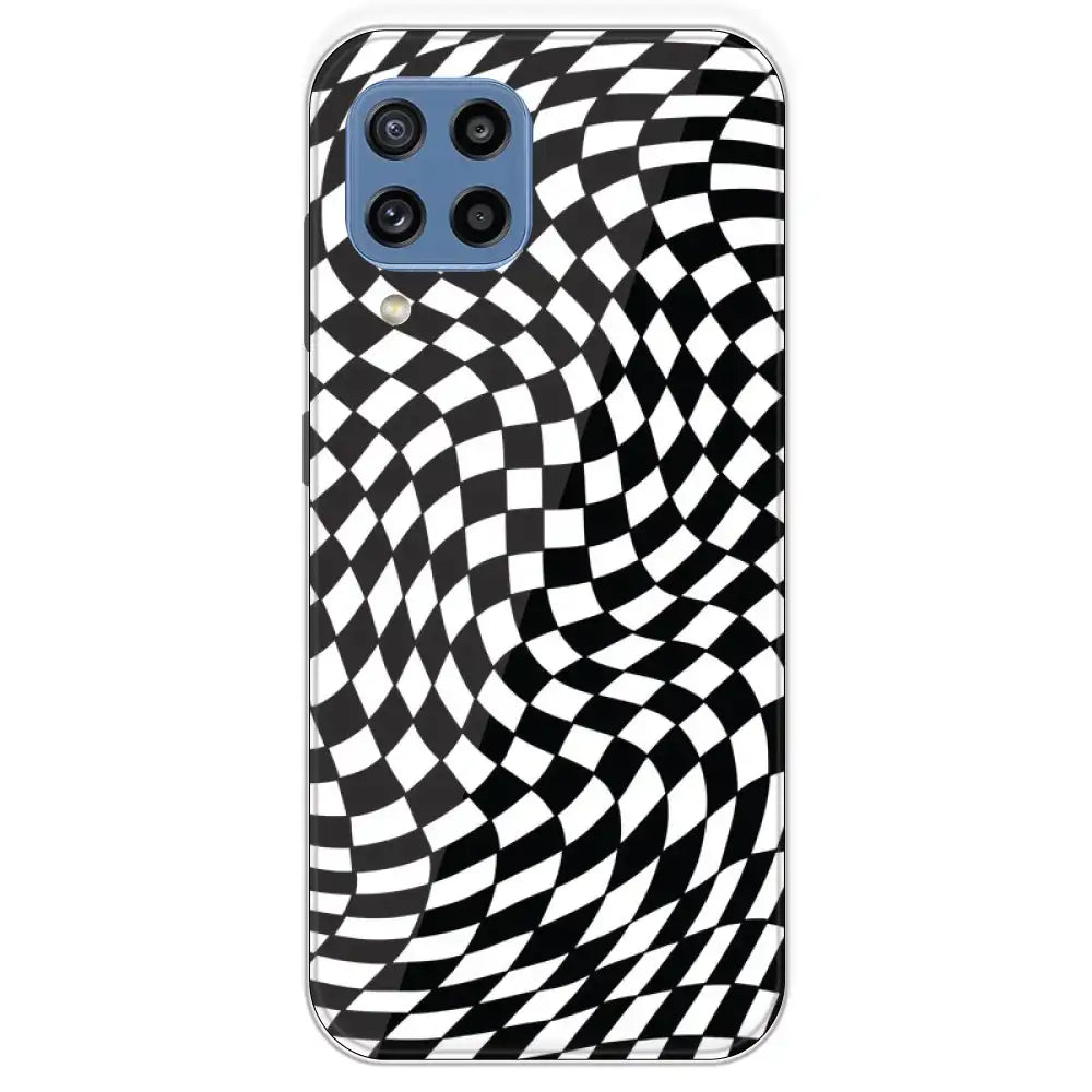 Checks - Printed Silicone Case For Samsung Galaxy M32