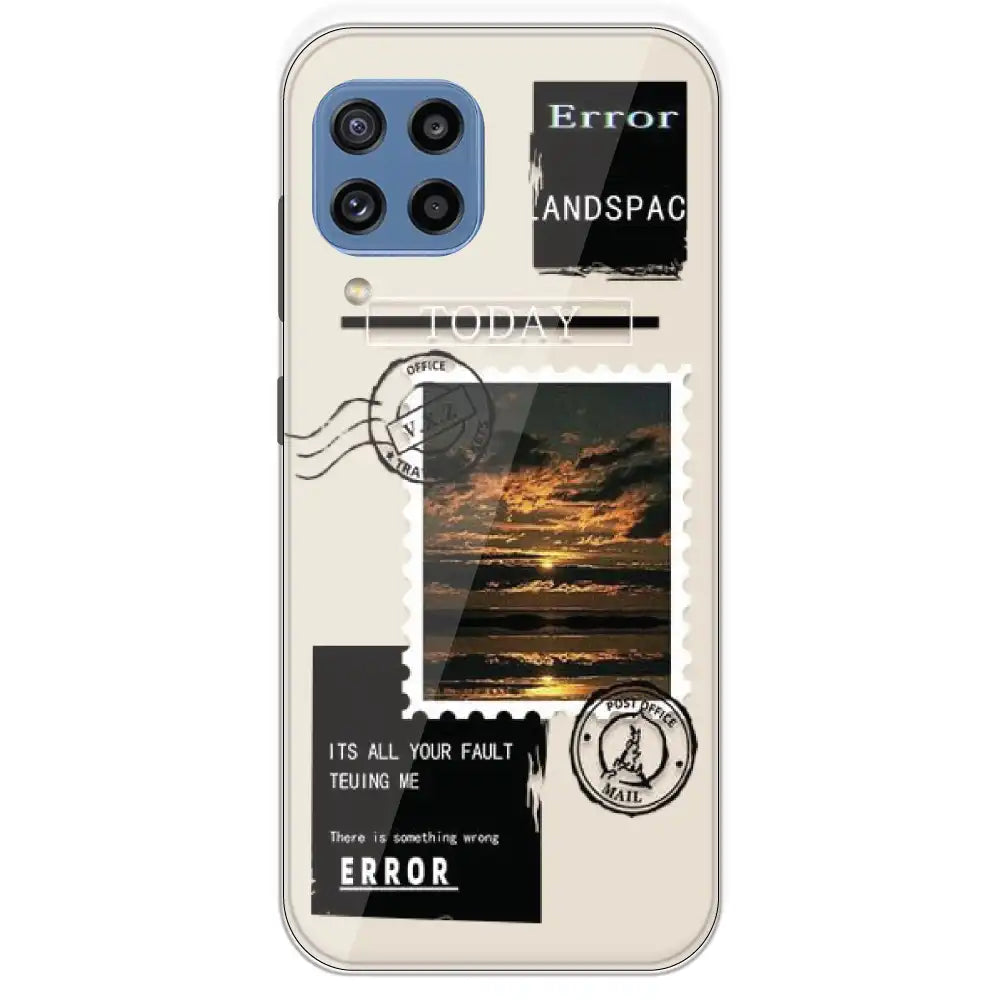 Post Card - Printed Silicone Case For Samsung Galaxy M32