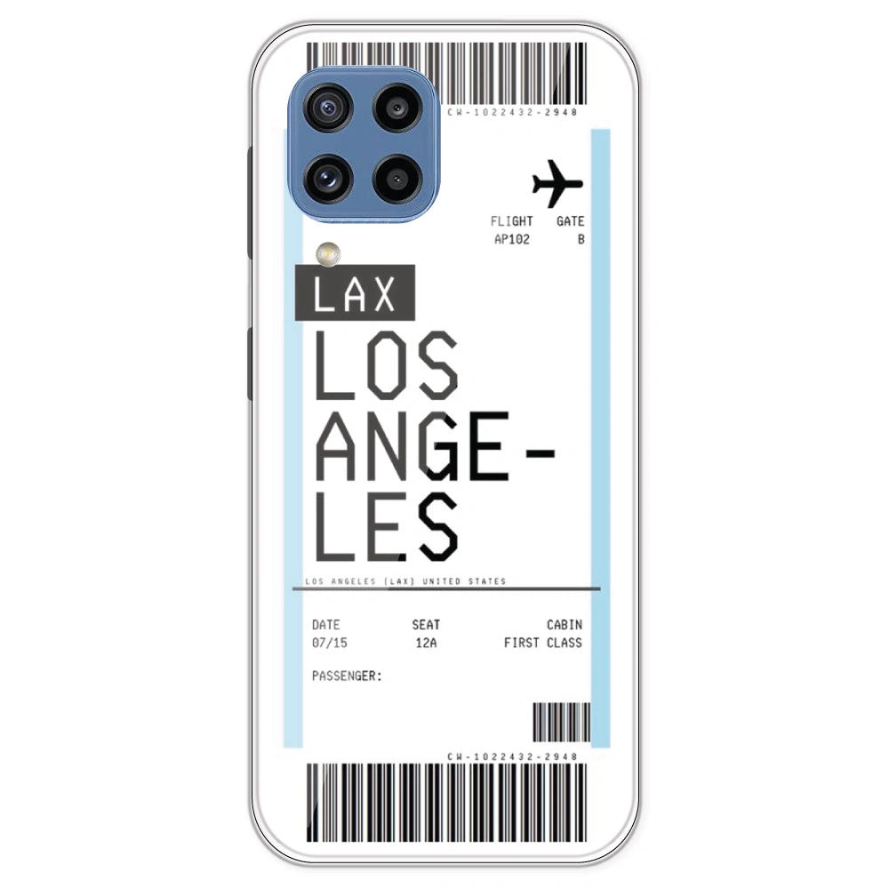 Los Angeles Ticket - Clear Printed Silicone Case For Samsung Galaxy M32