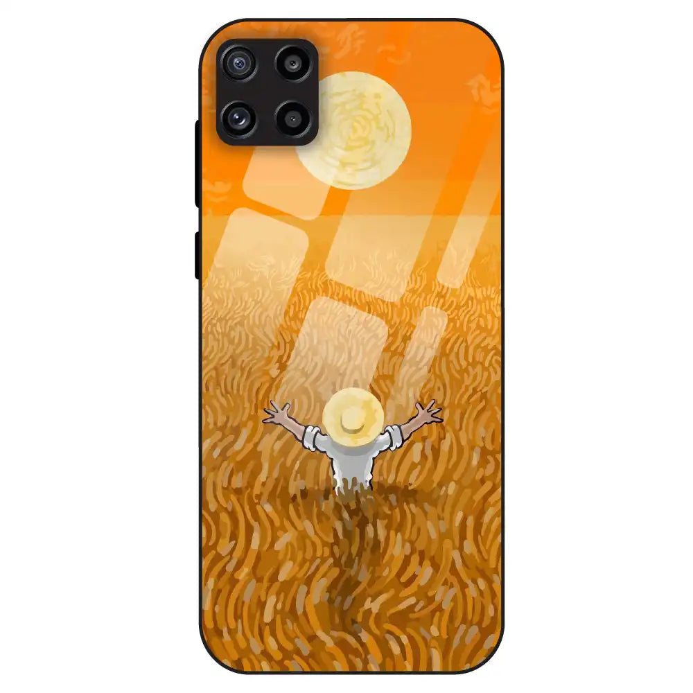 Golden Field Serenity - Glass Case For Samsung Galaxy M32
