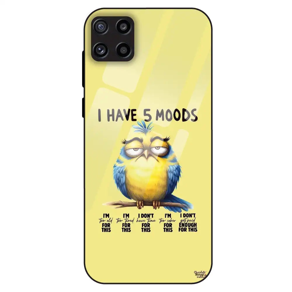 5 Moods Owl - Glass Case For Samsung Galaxy M32