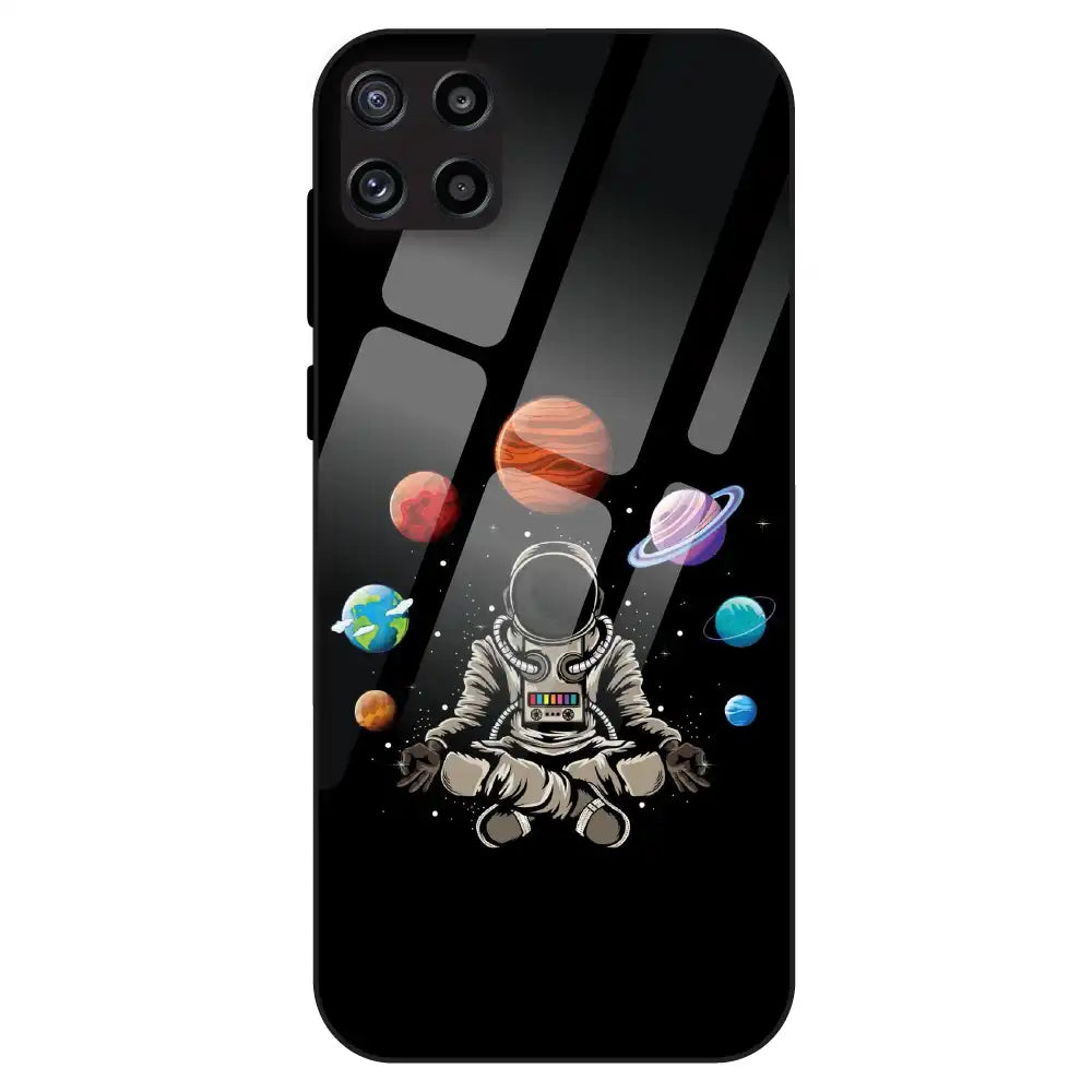 Astronaut Space Vibe - Glass Case For Samsung Galaxy M32