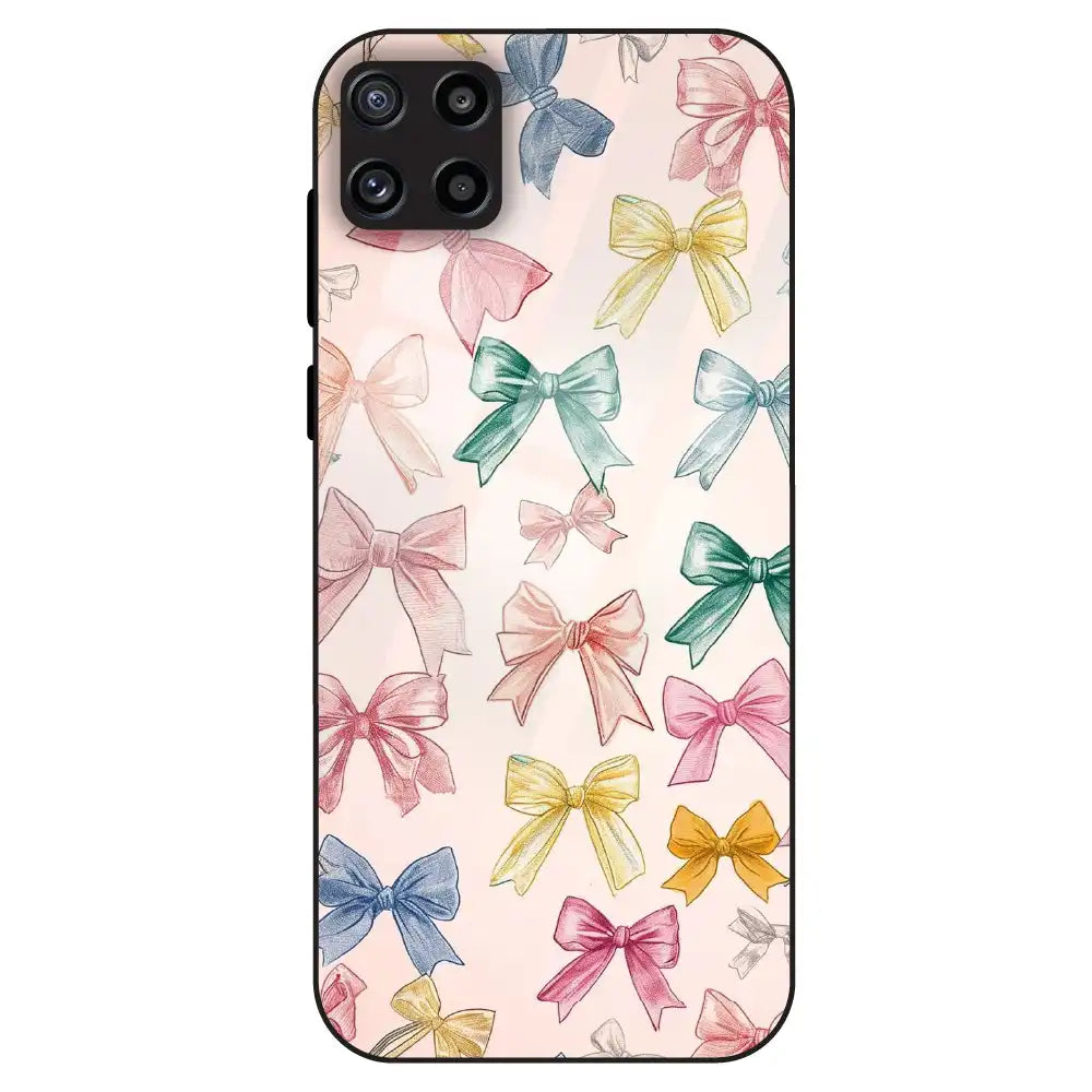 Pastel Bow Pattern - Glass Case For Samsung Galaxy M32
