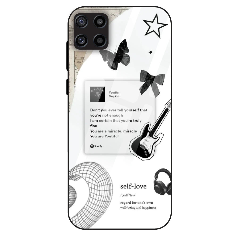 Monochrome Self-Love - Glass Case For Samsung Galaxy M32