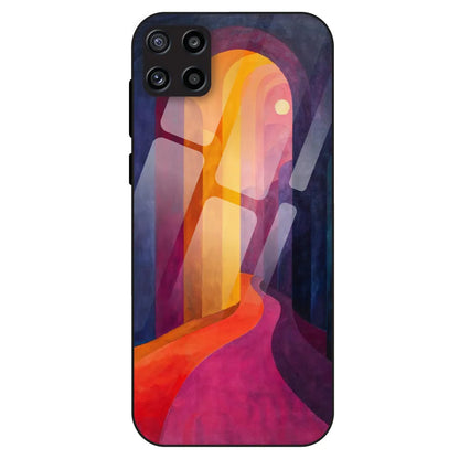 Abstract Sunset Path - Glass Case For Samsung Galaxy M32