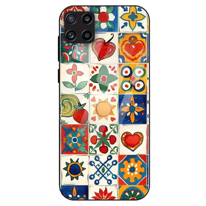 Colorful Tile Art - Glass Case For Samsung Galaxy M32