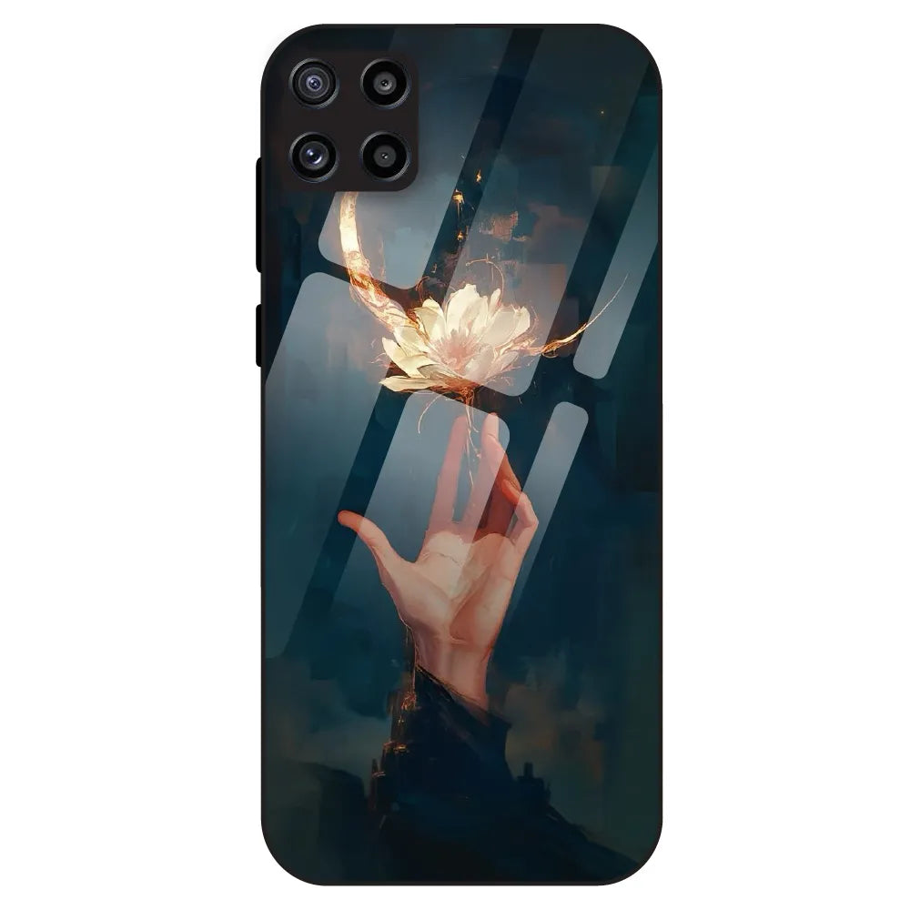 Mystic Hand & Bloom - Glass Case For Samsung Galaxy M32