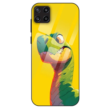 Cute Dino Popt - Glass Case For Samsung Galaxy M32