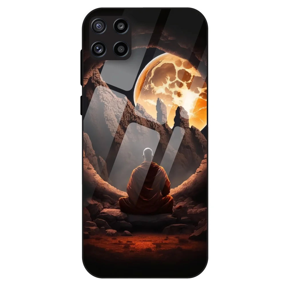 Meditating Monk - Glass Case For Samsung Galaxy M32