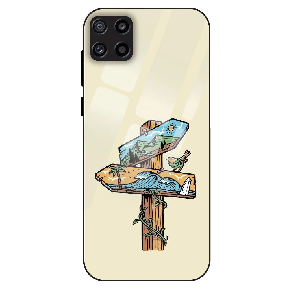 Nature Postbox Art Aesthetic - Glass Case For Samsung Galaxy M32