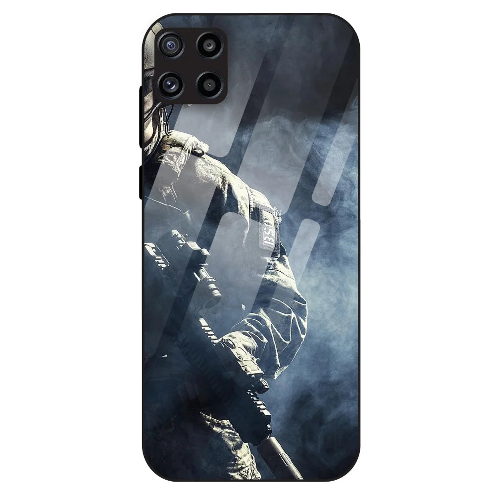 Tactical Soldier - Glass Case For Samsung Galaxy M32
