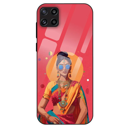 Trendy Ethnic Beauty - Glass Case For Samsung Galaxy M32