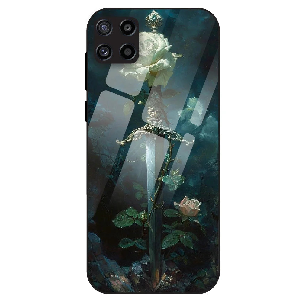 Mystic Sword Rose - Glass Case For Samsung Galaxy M32