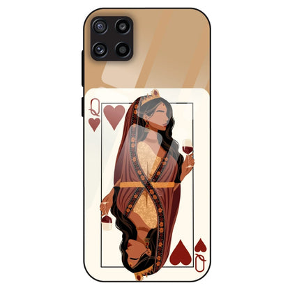 Queen of Hearts Design - Glass Case For Samsung Galaxy M32