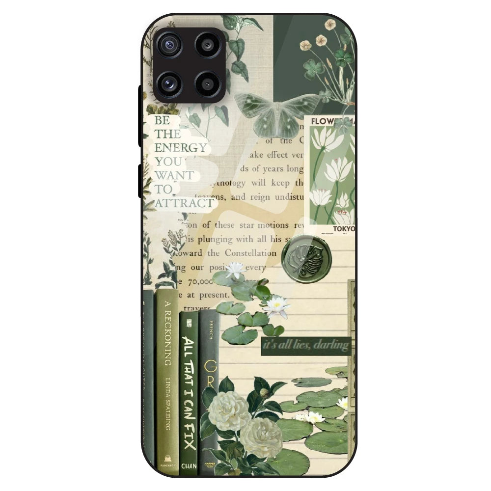 Botanical Vintage Collage - Glass Case For Samsung Galaxy M32