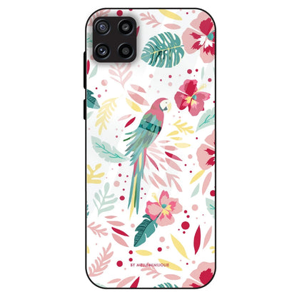Tropical Parrot Floral - Glass Case For Samsung Galaxy M32
