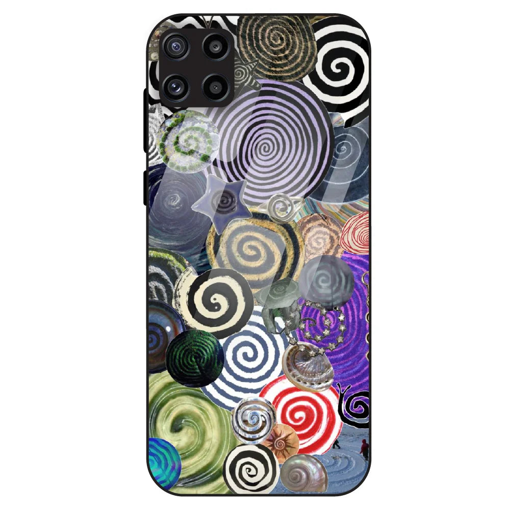 Abstract Spiral Vibe - Glass Case For Samsung Galaxy M32