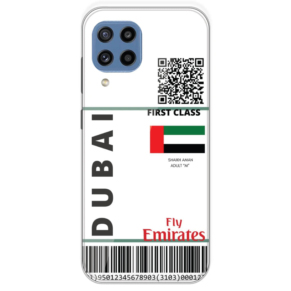 Dubai Ticket - Clear Printed Silicone Case For Samsung Galaxy M32