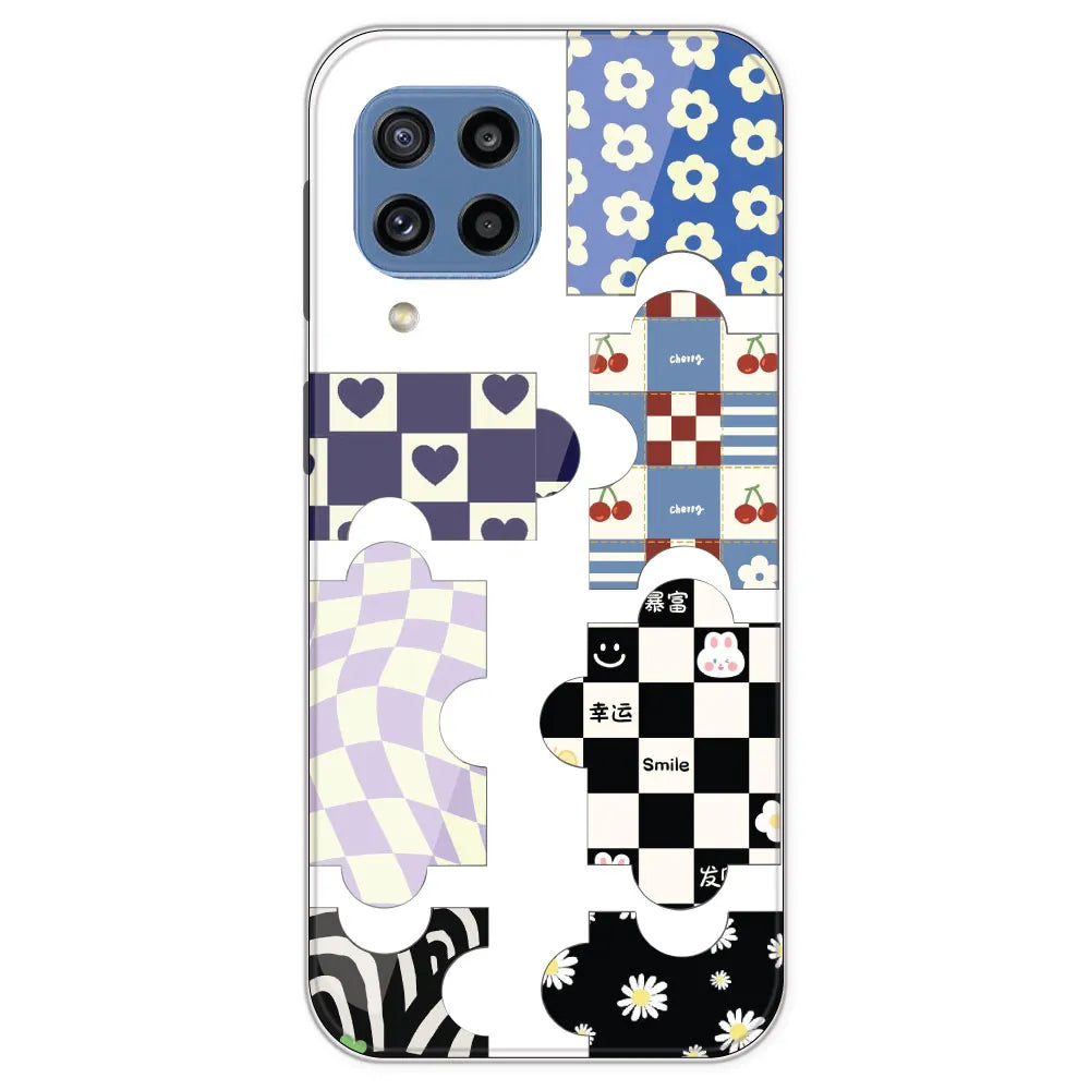 Aesthetic Puzzle - Clear Printed Silicone Case For Samsung Galaxy M32