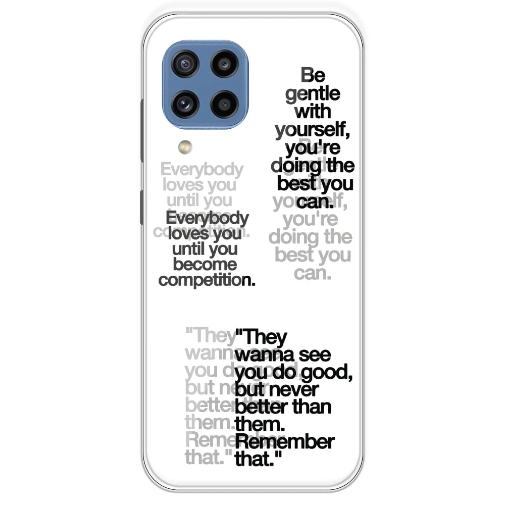 Motivational Quotes - Clear Printed Silicone Case For Samsung Galaxy M32