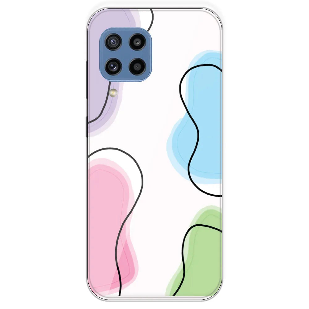 Rainbow Cow Print - Clear Printed Silicone Case For Samsung Galaxy M32