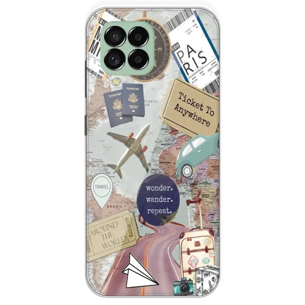 Travel Collage - Printed Silicone Case For Samsung Galaxy M33