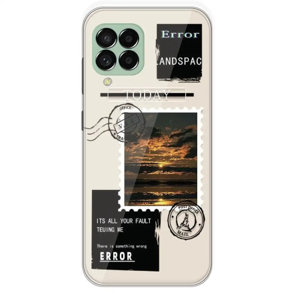 Post Card - Printed Silicone Case For Samsung Galaxy M33