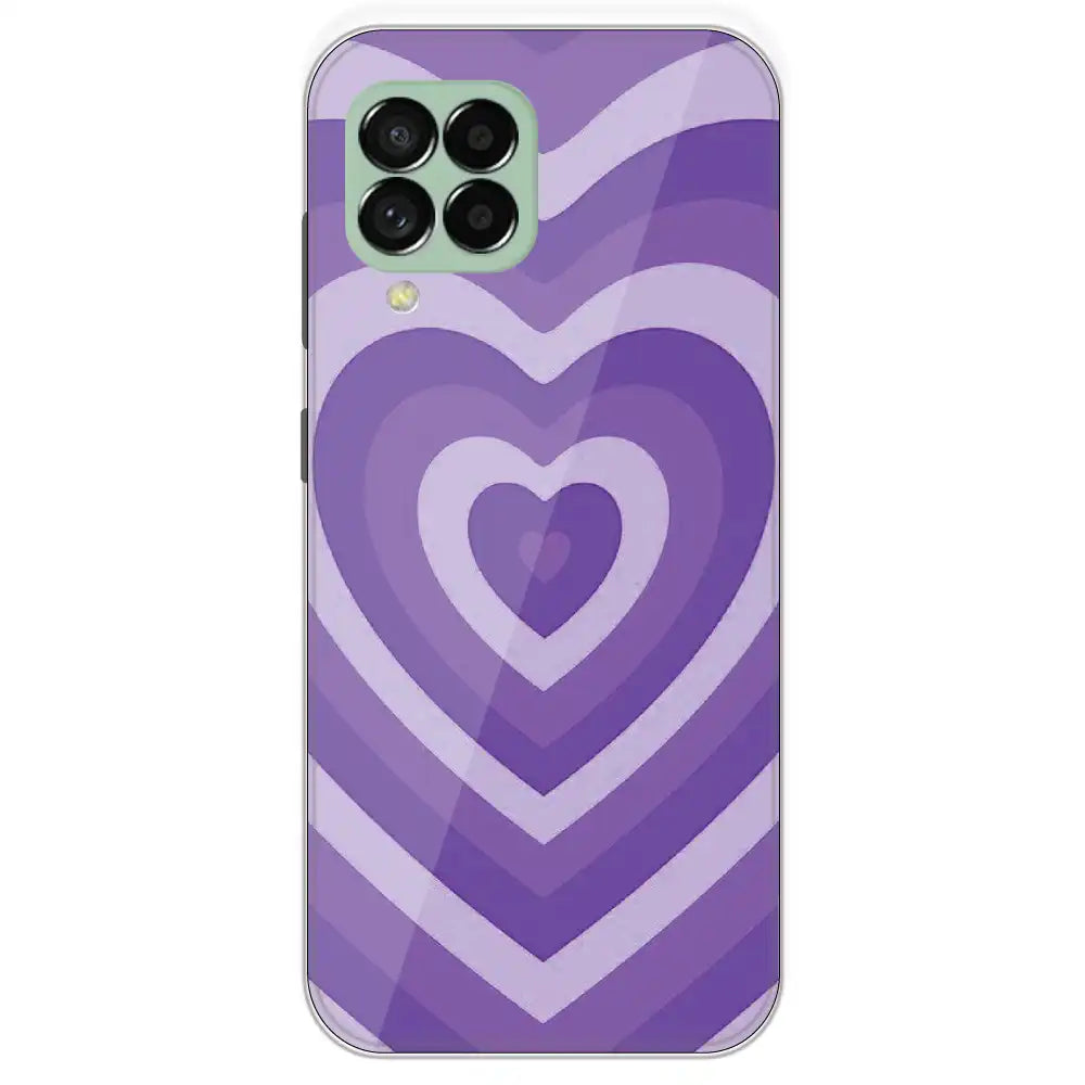 Purple Hearts - Printed Silicone Case For Samsung Galaxy M33