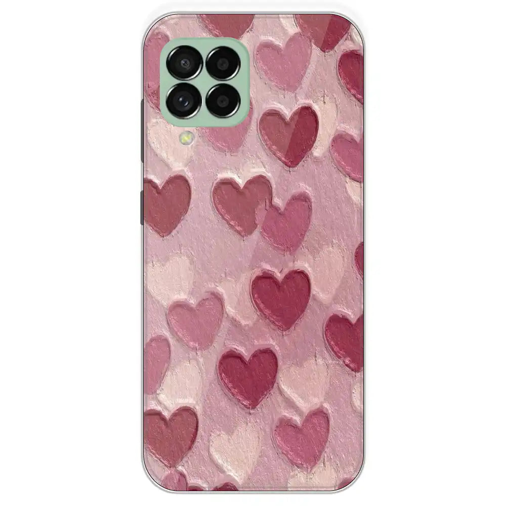 Pastel Hearts Love - Printed Silicone Case For Samsung Galaxy M33