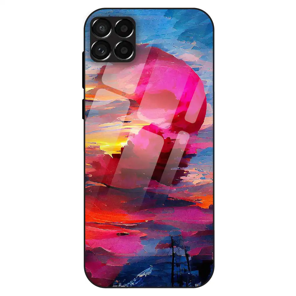 Abstract Sunset Vibes - Glass Case For Samsung Galaxy M33