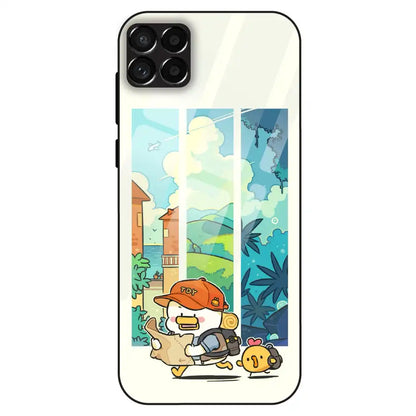 Cute Duck Adventure - Glass Case For Samsung Galaxy M33