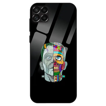 Half Skull Pop Art - Glass Case For Samsung Galaxy M33
