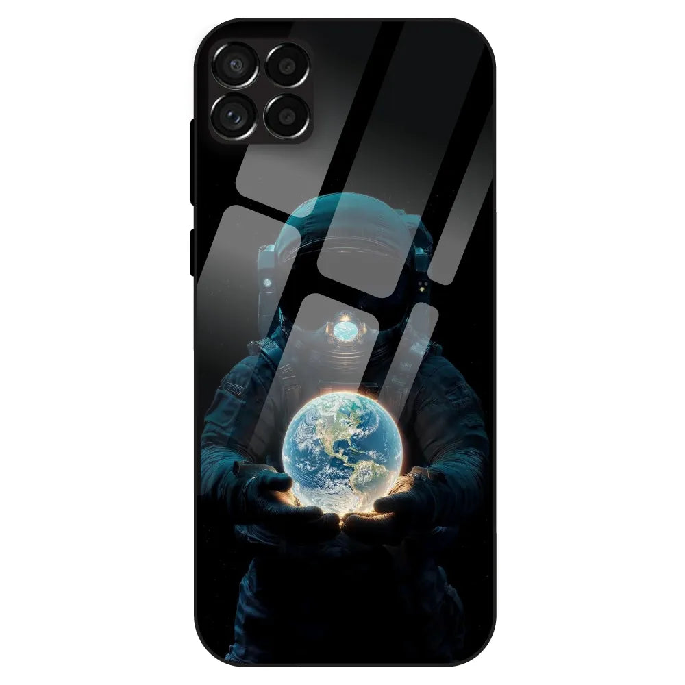 Astronaut Holding Earth - Glass Case For Samsung Galaxy M33