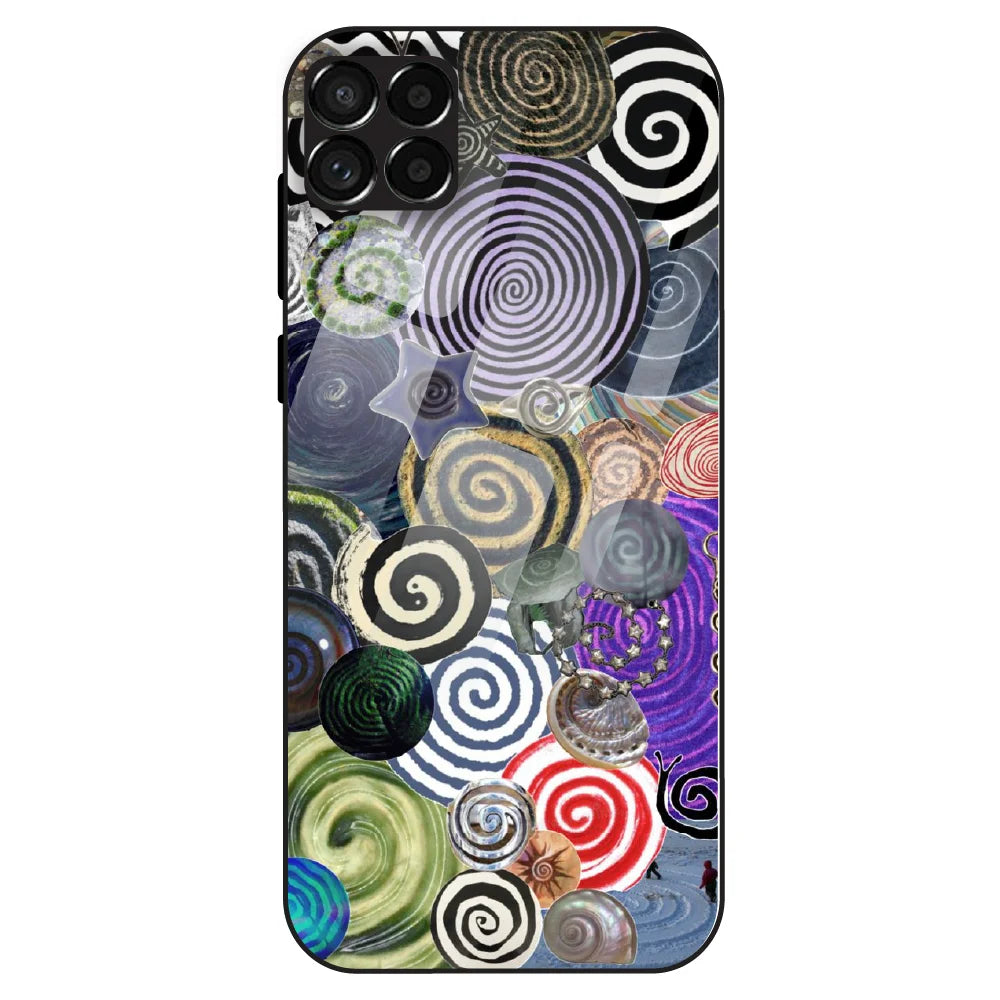 Abstract Spiral Vibe - Glass Case For Samsung Galaxy M33