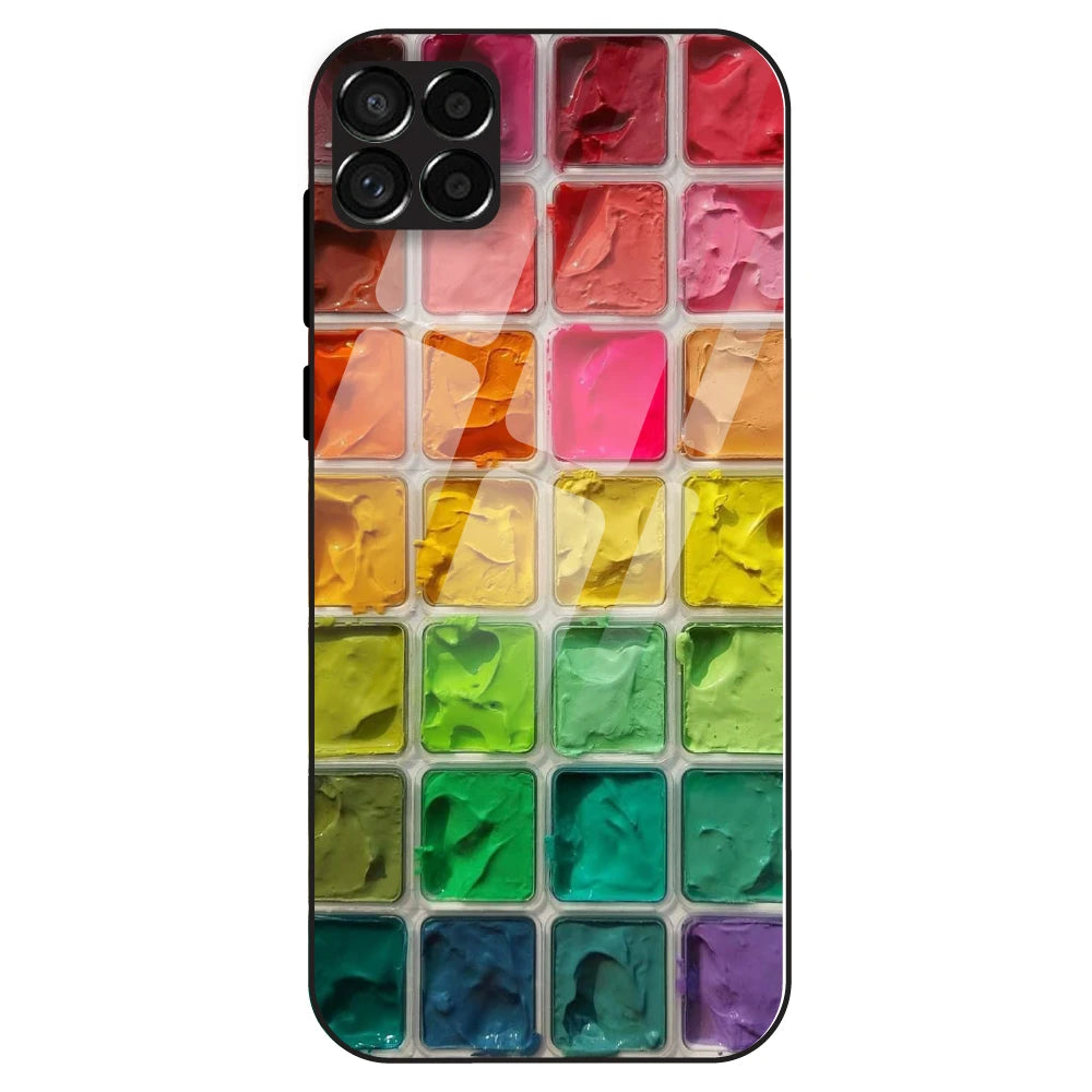 Color Palette Grid Aesthetic - Glass Case For Samsung Galaxy M33