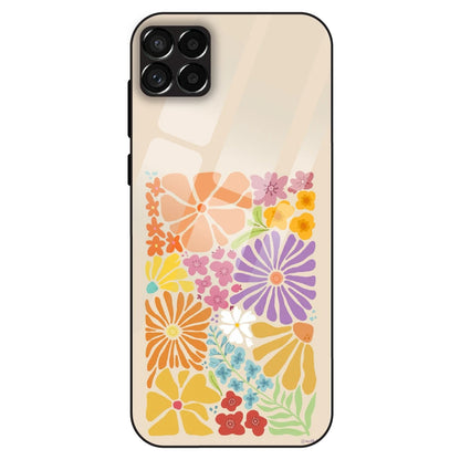 Colorful Floral - Glass Case For Samsung Galaxy M33