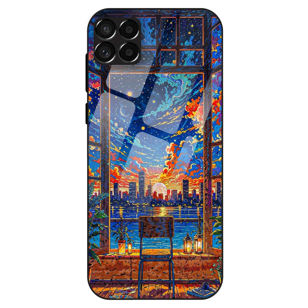Sunset City View - Glass Case For Samsung Galaxy M33