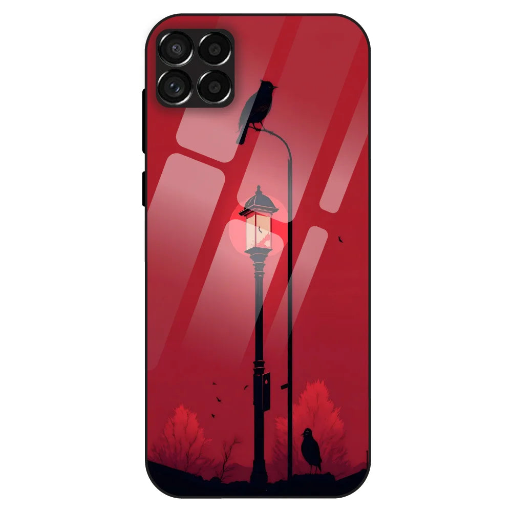 Red Street Lamp - Glass Case For Samsung Galaxy M33