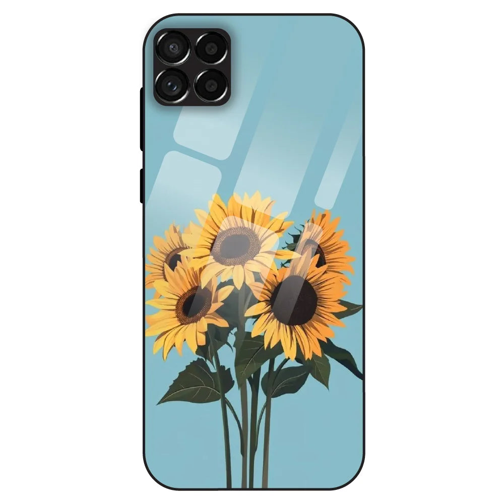 Sunflower Serenity - Glass Case For Samsung Galaxy M33