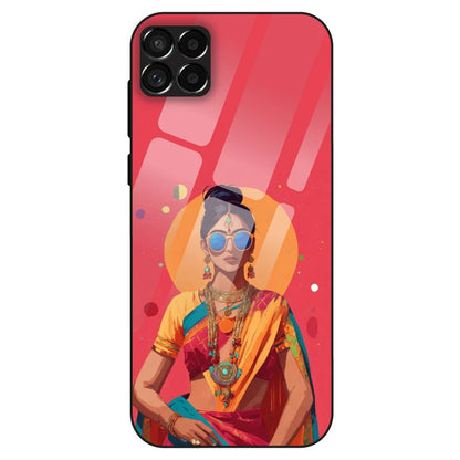 Trendy Ethnic Beauty - Glass Case For Samsung Galaxy M33