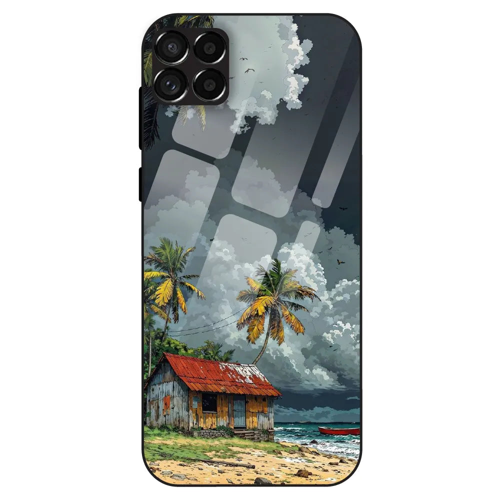 Tropical Beach Hut - Glass Case For Samsung Galaxy M33