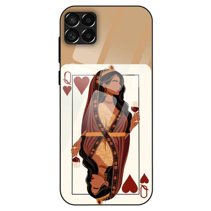 Queen of Hearts Design - Glass Case For Samsung Galaxy M33