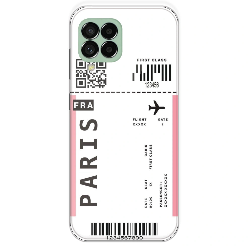 Paris Ticket - Clear Printed Silicone Case For Samsung Galaxy M33