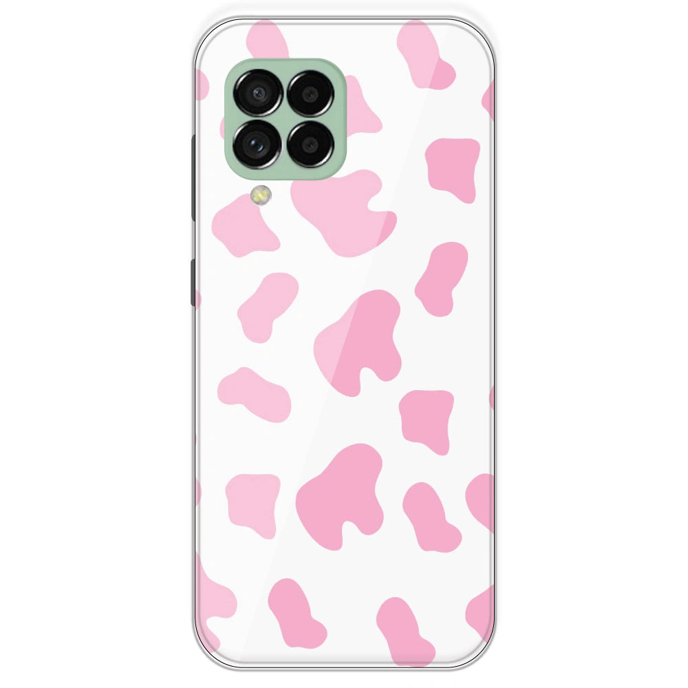 Pink Cow Print - Clear Printed Silicone Case For Samsung Galaxy M33