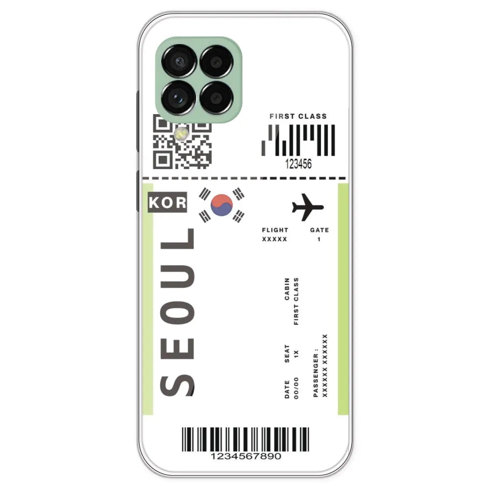 Seoul Ticket - Clear Printed Silicone Case For Samsung Galaxy M33