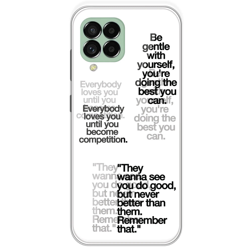 Motivational Quotes - Clear Printed Silicone Case For Samsung Galaxy M33