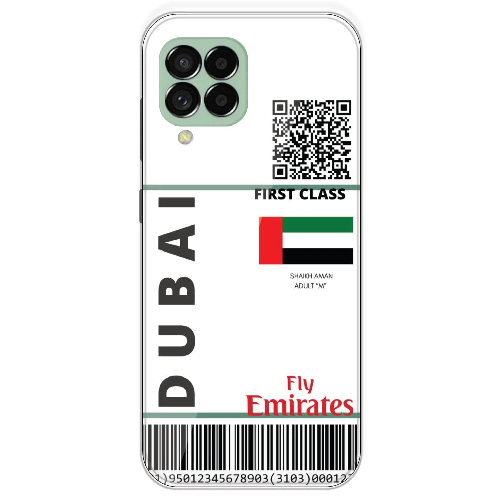 Dubai Ticket - Clear Printed Silicone Case For Samsung Galaxy M33