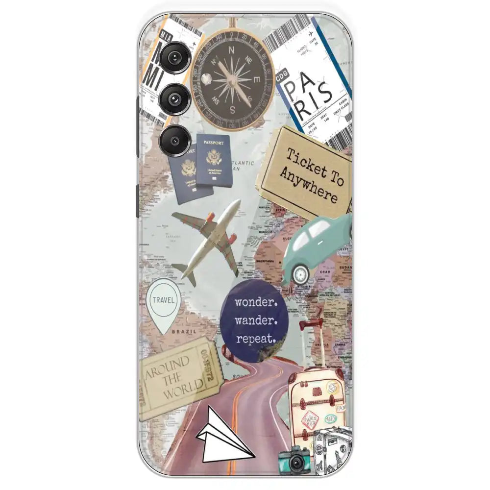 Travel Collage - Printed Silicone Case For Samsung Galaxy M34