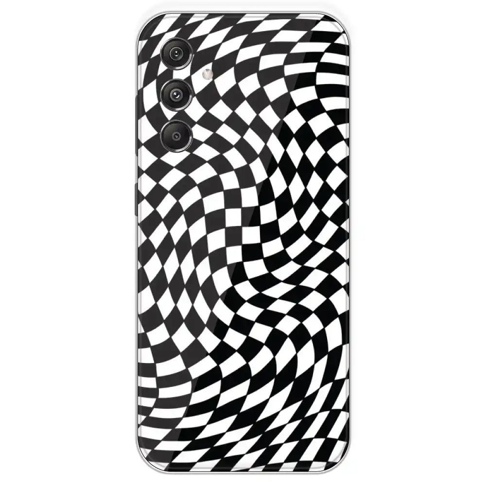 Checks - Printed Silicone Case For Samsung Galaxy M34